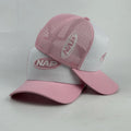 NAP trucker cap in baby pink colourway