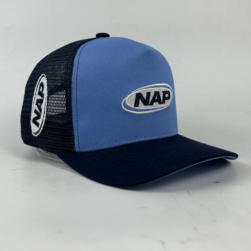 NAP trucker cap in navy blue colourway